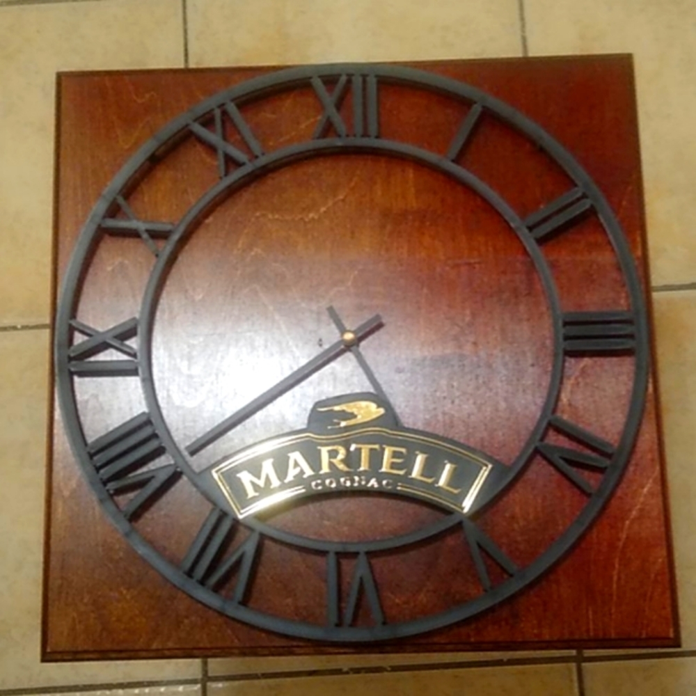 Martell Cognac Bar Clock